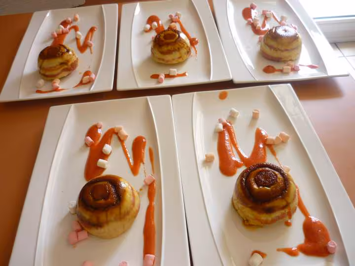 Pommes fourrees au biscuits de reims a la vapeur