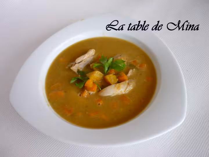 Soupe de poulet a la banane
