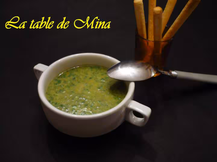 Veloute de lentilles corail aux epinards