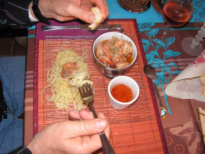 Gambas a la sauce de piment et citron vert 4