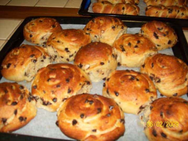 Brioches aux pepites de chocolat