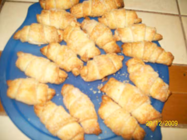 Mini croissants saumon mozza ciboulette