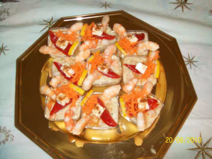 Mousse de crevettes au citron confit