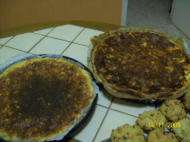 Tartes p de terres poireaux jambon mozzarella