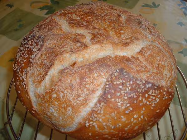 Miche au levain de seigle cuit