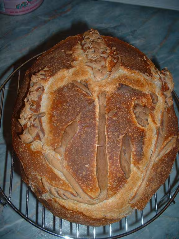Miche au levain epis eclates