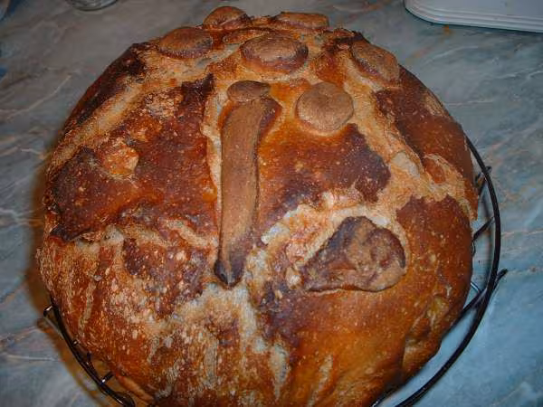 Miche de campagne fleurie