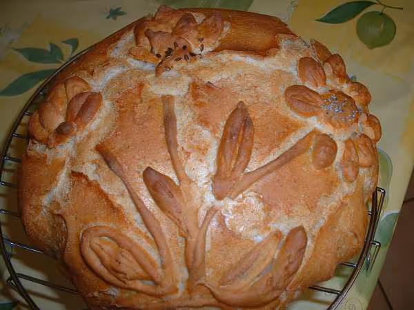 Miche fleurs des champs apres cuisson
