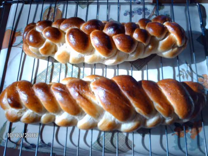 Pain brioche tresse apres cuisson