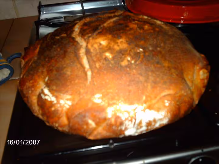 Pain sans petrissage de joo apres cuisson en cocotte