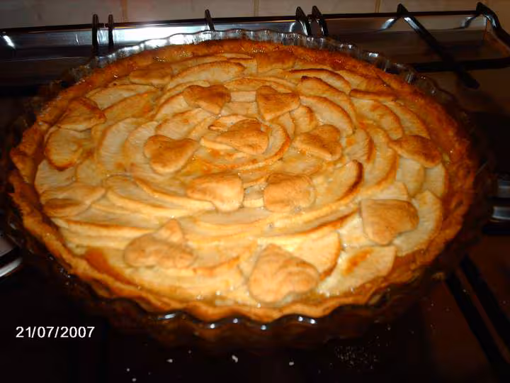 Tarte aux pommes compote mirabelle maison