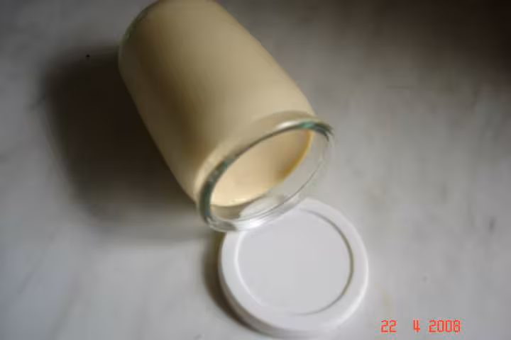 Yaourt avec lait concentre non sucre
