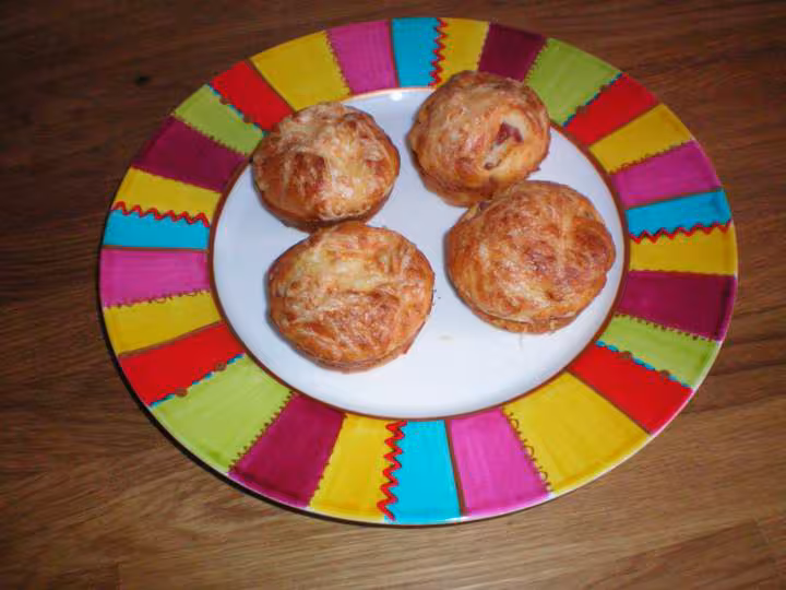 Muffins jambon fromage