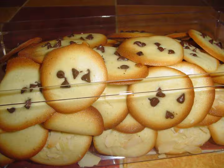 Tuiles aux pepites de chocolat