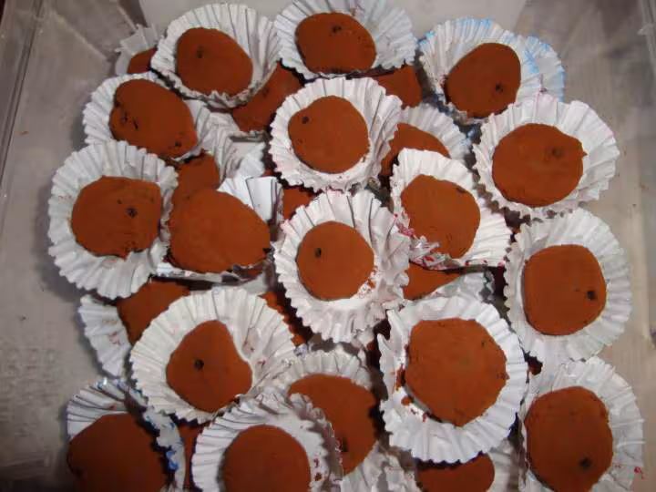 Truffes chocolat noir cafe