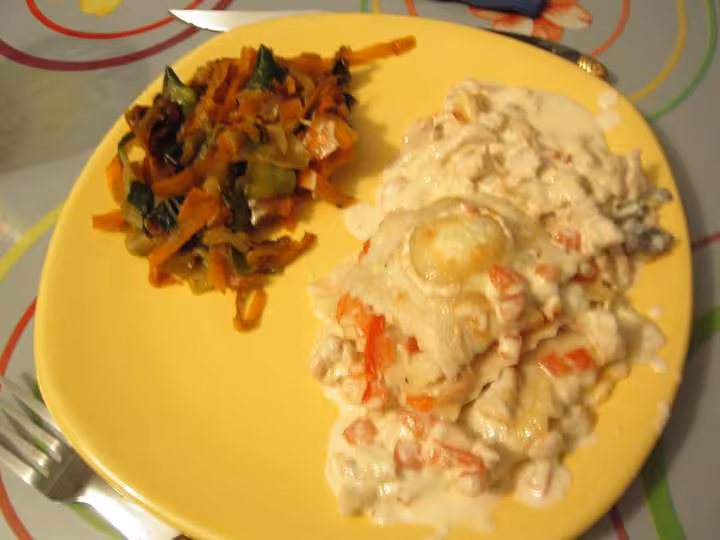 Lasagnes individuelles version poulet tomates