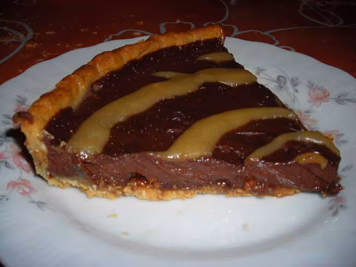 Tarte croquante en coupe