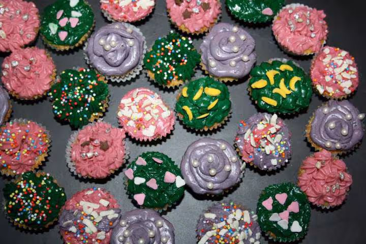 1er cupcakes a la vanille