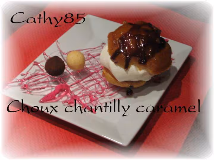 Choux caramel chantilly