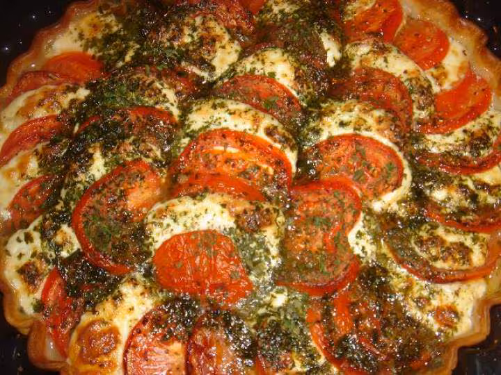 Tarte mozzarella et tomates