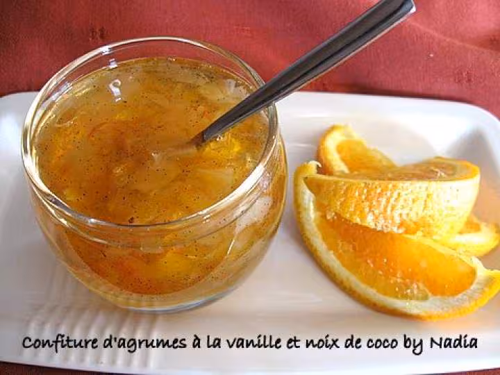 Confiture d agrumes vanille et noix de coco