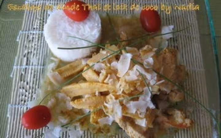 Escalope de dinde thai et lait de coco