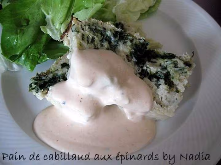 Pain de cabillaud aux epinards