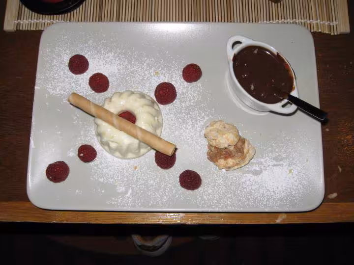 Parfait glace au chocolat blanc
