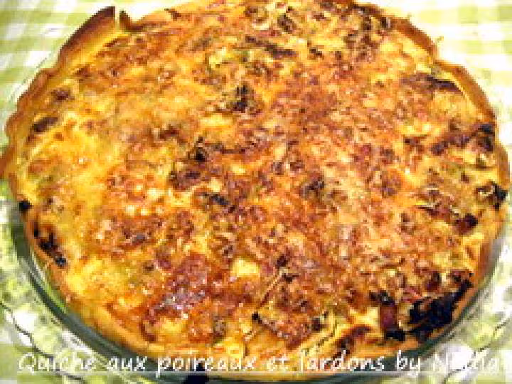 Quiche aux poireaux et lardons