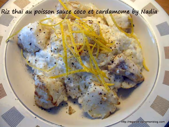 Riz thai au poisson sauce coco et cardamome
