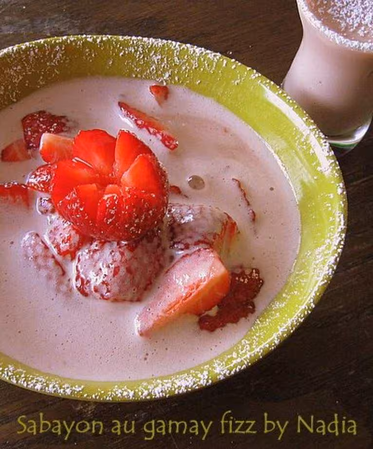Sabayon au gamay fizz et ses fraises
