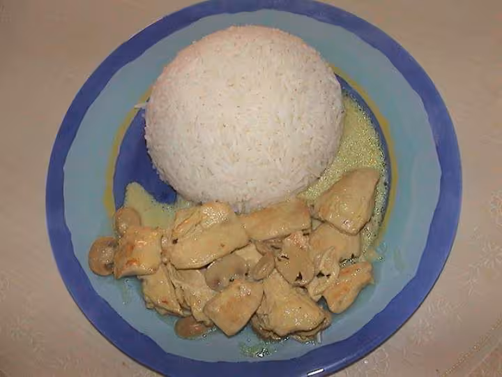 Poulet aux champignons et au lait de coco 2