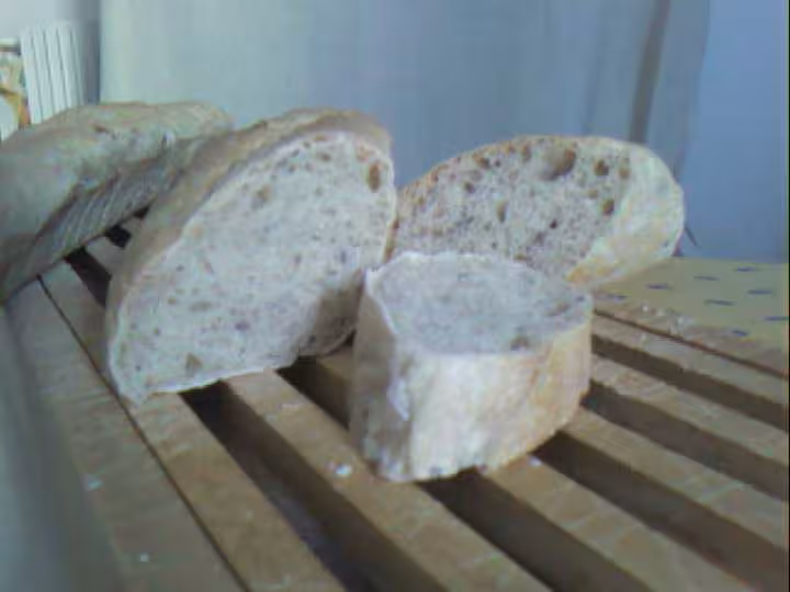 Baguettes levain liquide maman en coupe