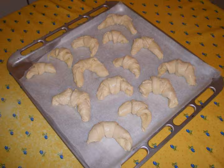 Croissants de mamyli mis en forme