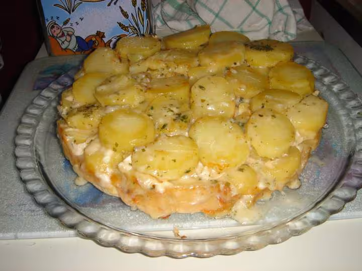 Tatin de pommes de terre au brie