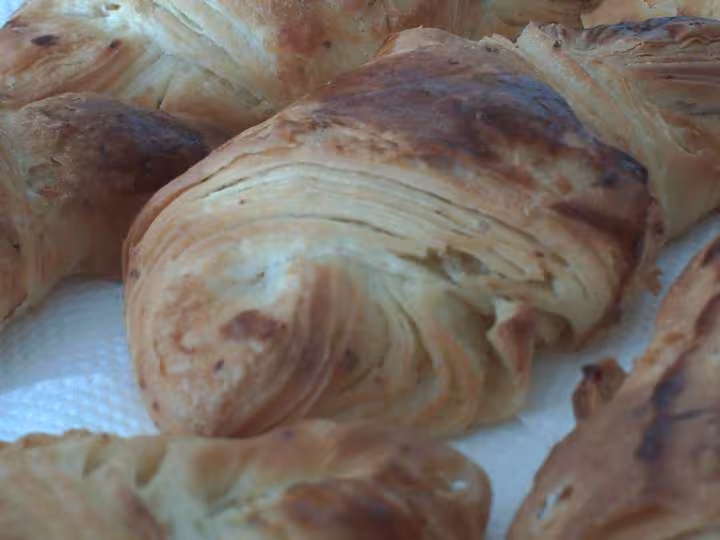 Croissants avec pate levee