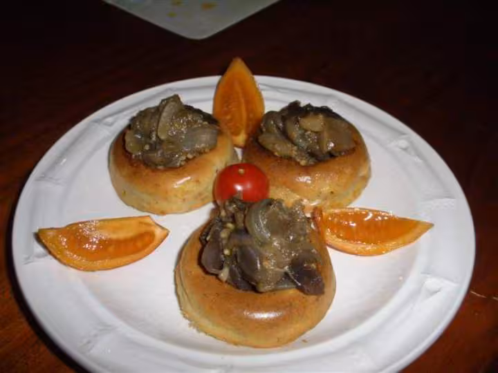 Nid de paques et son caviar d aubergines