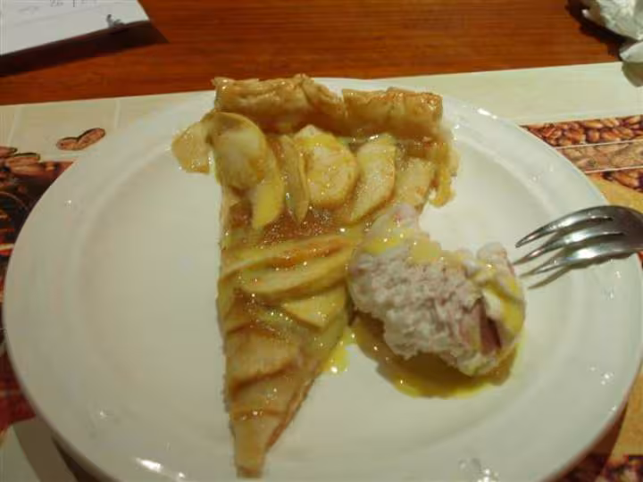 Part de tarte avec glace