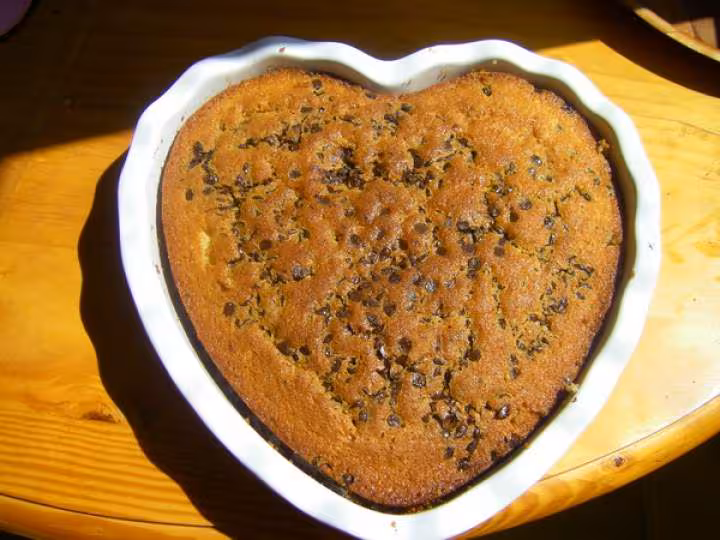 Gateau classique forme de coeur pepites choc