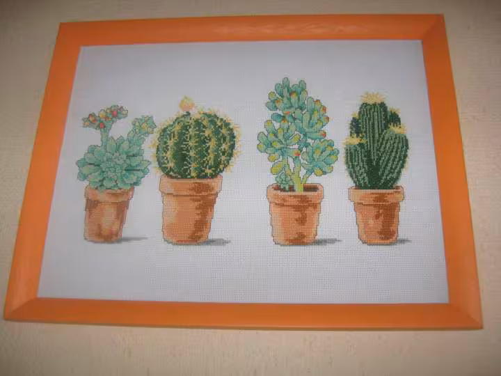 Broderie cactus