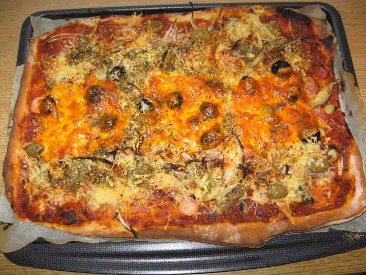 Pizza apres cuisson