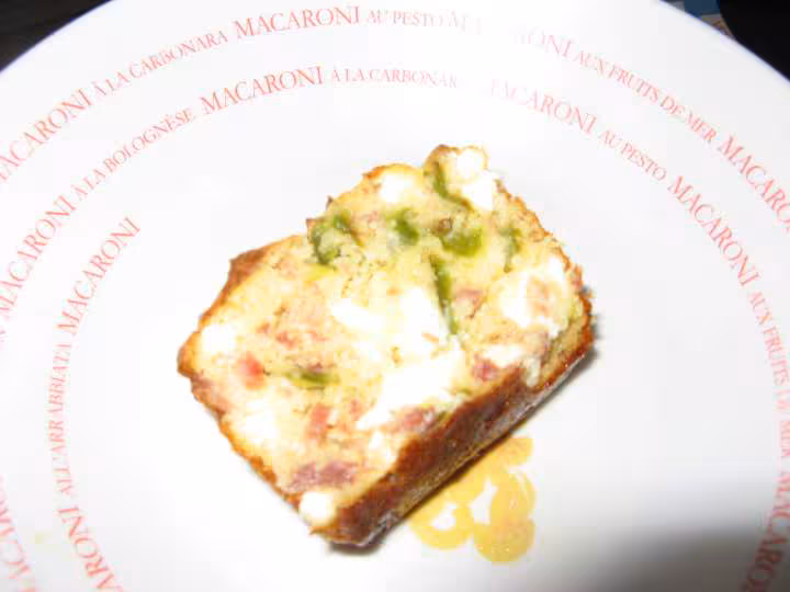 Cake poivron lardons feta