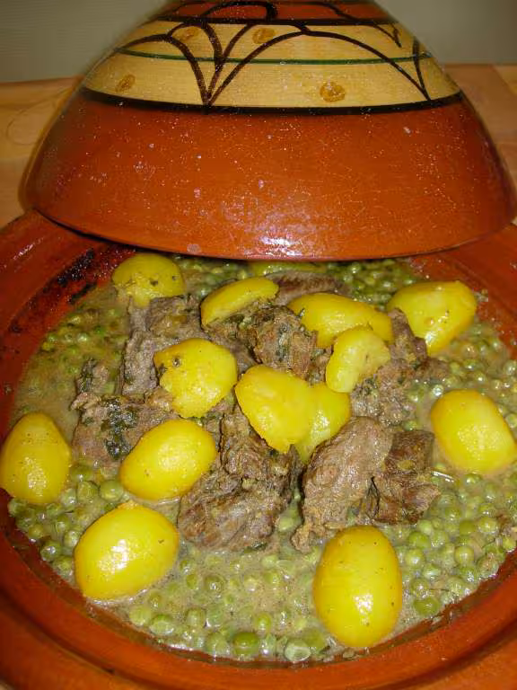 Tagine boeuf pdt et petits pois frais