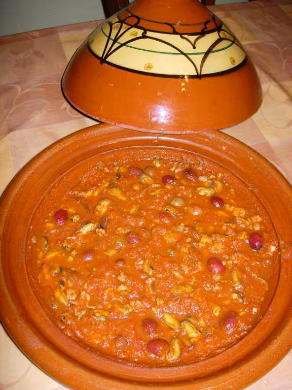 Tagine fruits de mer olives