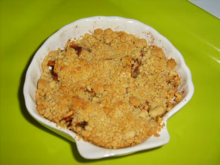Crumble pomme cannelle