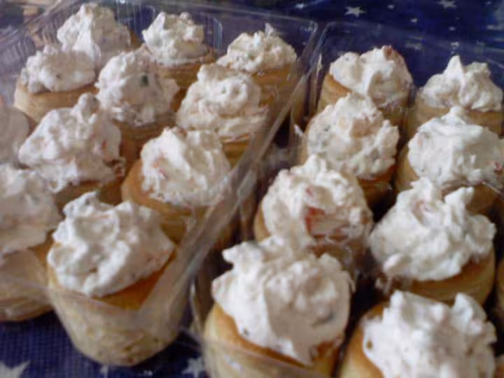 Mini bouchees aux ecrevisses