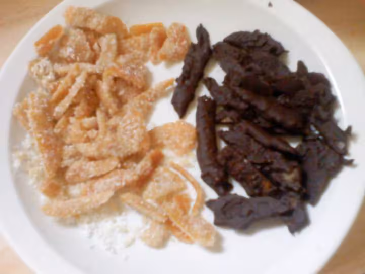 Orangettes sucre et chocolat