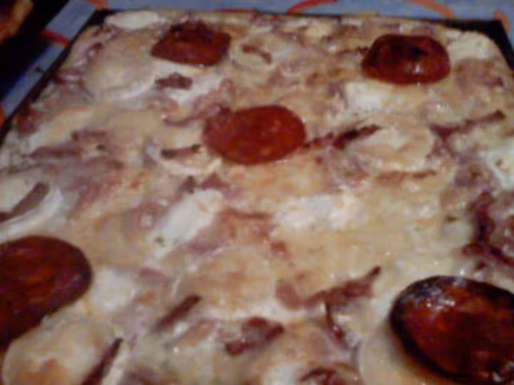 Piz jambon chorizo 3 fromages