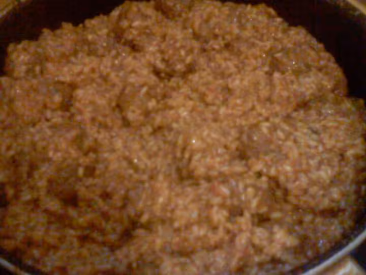 Risotto aux boulettes de viande
