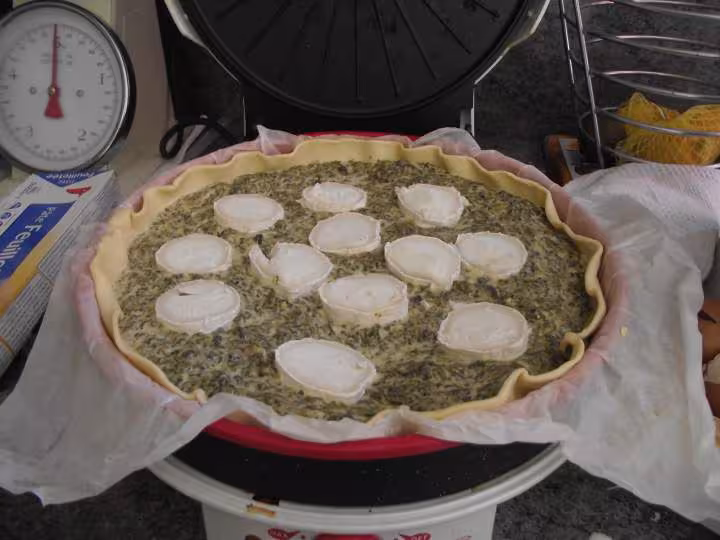 Tourte chevre epinards 1